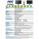 AOC e970swn 18.5-Inch LED-Lit Monitor, 1366 x768 Resolution, 5ms, 20M:1 DCR, VGA, VESA
