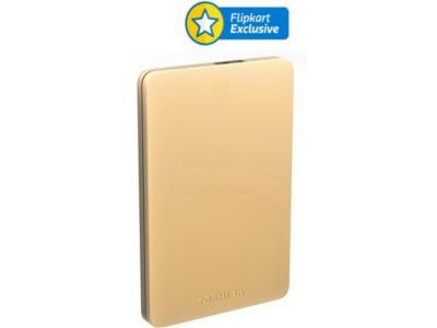 Toshiba Canvio Alumy 2 TB Wired External Hard Disk Drive(Gold)