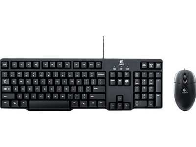 Logitech MK100 PS/2 Keyboard and USB Mouse Combo(Black)