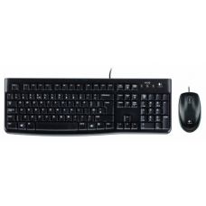 Logitech MK120 Wired Keyboard and Mouse Combo (Black)