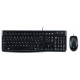Logitech MK120 Wired Keyboard and Mouse Combo (Black)