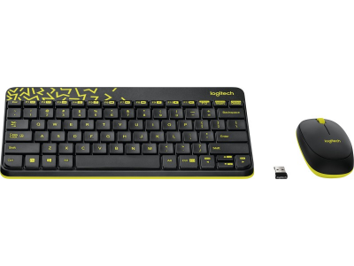 Logitech MK240 Wireless Keyboard and Mouse Combo(Black&Chartreuse Yellow)