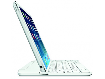Logitech Ultrathin Magnetic Clip-On Keyboard Cover for iPad mini 3/mini 2/mini, Silver (920-006260)
