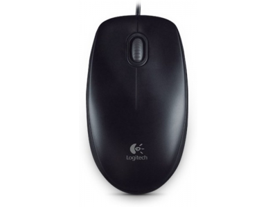 Logitech B100 Wired Optical Mouse(USB, Black)