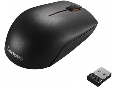 Lenovo 300 Wireless Compact Wireless Optical Mouse(USB, Black)