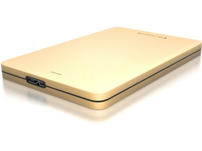 Toshiba Canvio Alumy 1 TB Wired External Hard Disk Drive(Gold)