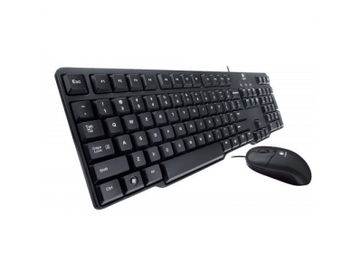 Logitech MK100 Wired Keyboard and Mouse Combo (Black)