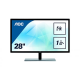 AOC U2879VF Featured 28'' 4K UHD 2160p LED-Backlit LCD Monitor, Black/Silver