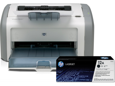 HP 1020 Plus Single Function Printer(White, Grey, Toner Cartridge)